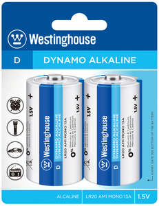 All Batteries: Dynamo Alkaline D 2 Pack