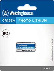 All Batteries: Westinghouse Photo Lithium CR123, 3 Volt Lithium