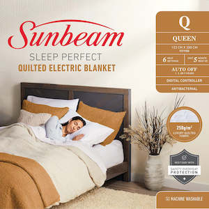 Sunbeam Sleep Perfect Quilted Electric Blanket Queen