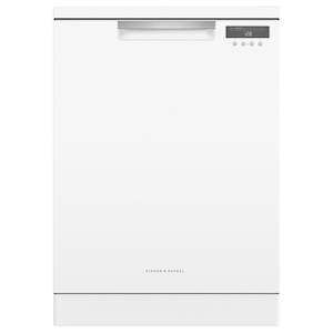 Fisher Paykel Appliances: Fisher & Paykel White Freestanding Dishwasher with Cutlery Tray