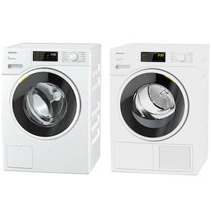 Matching Pairs: Miele 8kg Washer with PowerWash + 8kg Dryer