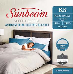 Sunbeam Sleep Perfect Antibacterial Electric Blanket King Single