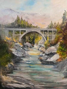 Tanya Celine Walker: Tanya C Walker-The Shotover River-Edith Cavell Bridge.