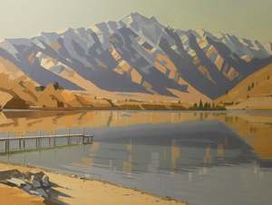 John Gillies: John Gillies- The Remarkables with Lake Wakatipu, Frankton.