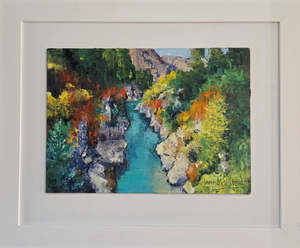 Jane McIntosh-Shotover River looking to Skippers , Queenstown.