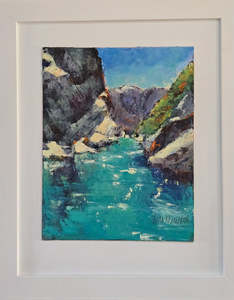 Jane Mcintosh: Jane McIntosh- Shotover River downstream , Queenstown.