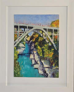 Jane Mcintosh: Jane McIntosh-Edith Cavell Bridge,Shotover River, Queenstown.