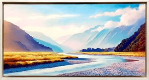 Blair Greig-Warm light, cool shadows. Haast River