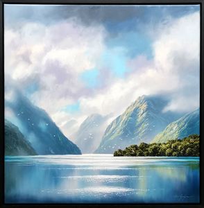 Blair Greig: Blair Greig-Drifting clouds, Lake Manapouri .