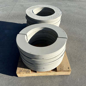 Paving Retaining: Feinwerk Concrete Tree Rings Pair - Plain