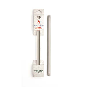 Knitting Needles: Pony Aluminium Double Point Needles – 20cm