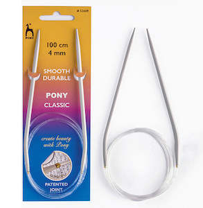 Knitting Needles: Pony Fixed Circular Aluminium Knitting Needles