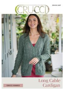 Long Cable Cardigan 12ply | Crucci 2407