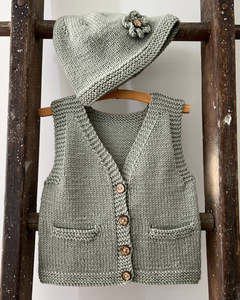 The Kiwi Knit Stitch Company: Ava & Archie Vintage Vest & Hat 8ply | The Kiwi Stitch & Knit Co