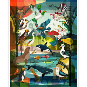 New Zealand: Land & Sea 85cm Panel 80930