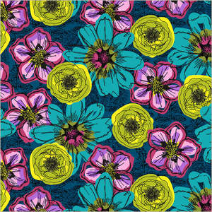 Teal: Winding Roads | Flower Fields | Teal 44300 113