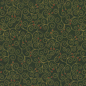We Love Christmas | Scrolls | Green/Gold | 4591-808