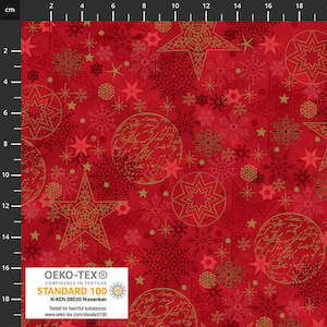 Christmas: We Love Christmas | Baubles | Red/Gold | 4591-400