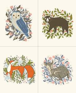 Animals: Woodland Wonder | Floral Animal Panel 90cm | 48400 11