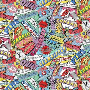 Novelty: Sewing Room | Cartoon Words | Multi CD2595-MULTI