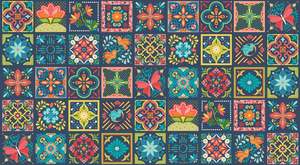Sariditty: Land of Enchantment 60cm Panel Navy/Multi 45036-28