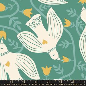 Green: Endpaper | Hummingbirds Canvas | Watercress RS6048 13L