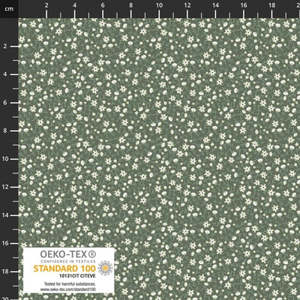 Green: Petite Meadows | Flowers Tiny Cluster | White/Green 4512-050