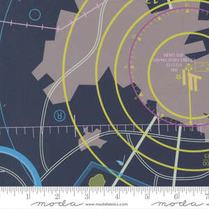 Quilting: High Flight | VFR Chart Novelty Map | Navy 45060 18