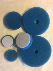 Buff and Shine buffing pads: Uro Tec Foam Coarse Blue cutting pad 6,5,3,2,1