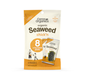 Snacks: Organic Roasted Seaweed Snack Multipack, Chick'n - 8 x 2g