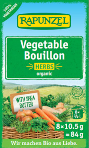 Cooking Stocks Spices Seasonings: Organic Stock Cubes Original with Herbs - 8 x 10.5g