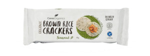 Organic Brown Rice Crackers Seaweed - 115g