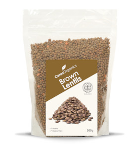 Cooking Grains Rice Pulses: Organic Lentils, Brown - 500g