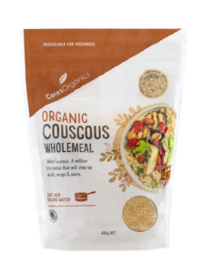Cooking Grains Rice Pulses: Organic Couscous, Wholemeal - 400g