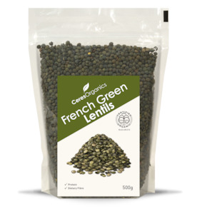 Cooking Grains Rice Pulses: Organic Lentils, French Green - 500g