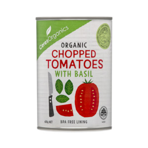 Cooking Canned Prepared Foods: Organic Tomatoes, Chopped with Basil - 400g