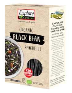 Cooking Pasta Noodles: Explore Cuisine Organic Black Bean Spaghetti - 200g