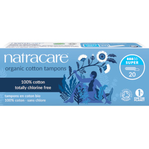Personal Care Period Maternity Care: Natracare Organic Super Tampons 20s - 20pk
