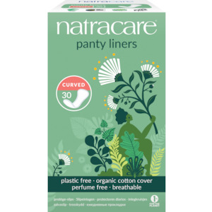 Personal Care Period Maternity Care: Natracare Curved Panty Liners 30s - 30pk