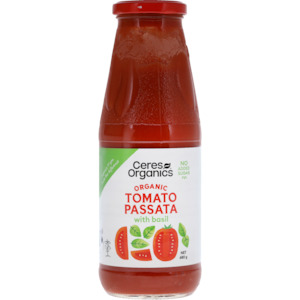 Cooking Cooking Sauces Pastes: Organic Tomato & Basil Passata - 680g