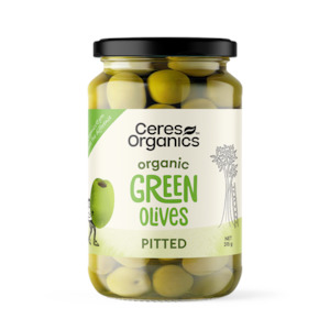 Organic Green Olives, Pitted - 315g