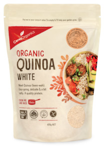 Cooking Grains Rice Pulses Grains: Organic Quinoa, White - 450g