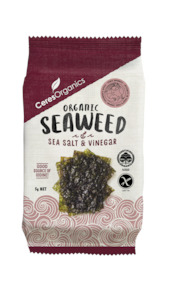 Organic Roasted Seaweed, Salt & Vinegar Nori Snack - 5g