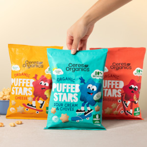 Organic Kids Puffed Stars, 3-Pack Bundle