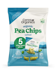 Snacks: Organic Pea Chips Multipack, Salted - 90g