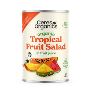 Cooking Canned Prepared Foods: Organic Tropical Fruit Salad in Fruit Juice - 400g