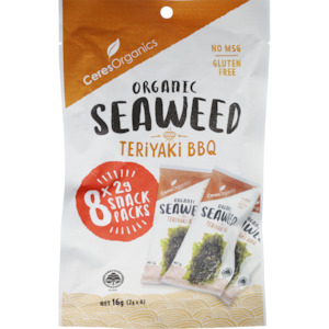 Organic Roasted Seaweed Multipack, Teriyaki BBQ Snack - 16g