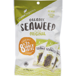 Organic Roasted Seaweed Multipack, Nori Snack - 16g