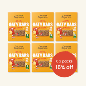 Organic Oaty Bars, Banana - CASE 6 x 100g Boxes
