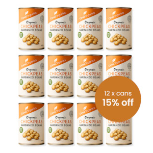 Organic Chickpeas / Garbanzo Beans -  CASE 12x 400g